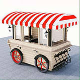 Кіоск карета з вікном на роликових колесах. Для кави та фаст-фуду., фото 8