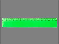 Лінійка 15см, прозора, зелена ЛП-150з ТМ СПЕКТР