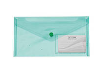 Папка-конверт TRAVEL, на кнопці, DL, зелена BM.3938-04 ТМ BUROMAX