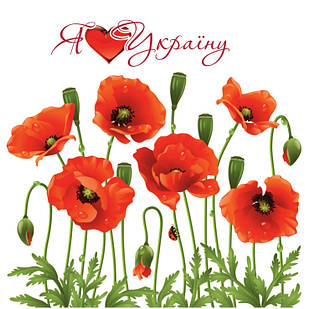 Магніт "Я люблю Україну" 60х60 мм