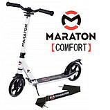Двоколісний складний самокат Maraton COMFORT Білий, фото 7