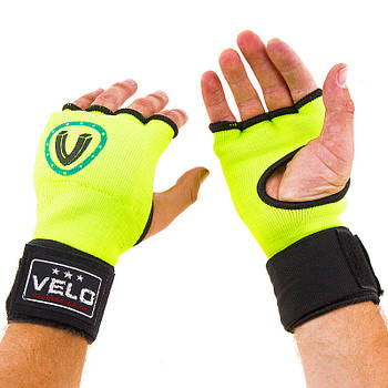 Рукавички з бинтом зелені Velo, р. XL