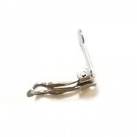 Кліпси Finding Кругла впукла основа 4.5 мм з нержавіючої сталі Сталистий 17.5 мм х 7 мм Ціна за 1 шт