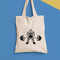 Еко-сумка, шоппер, щоденна з принтом "Штангіст" Push IT
