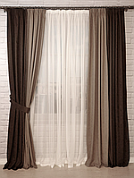 Комплект готовых велюровых штор - Микровелюр №116+105 , 2 по 1.5 метра, висота 2.8