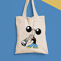 Еко-сумка, шоппер, щоденна з принтом "Моряк Попай" Push IT