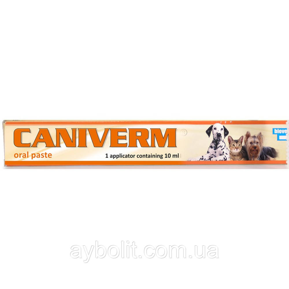 Оральная паста для собак и кошек 10 мл, BIOVETA Caniverm
