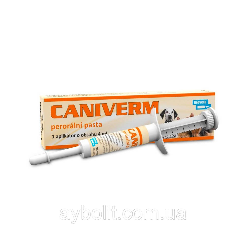Oральная паста для собак и кошек 4 мл, BIOVETA Caniverm