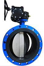 Затвор дисковий поворотний фланцевий чавунний Viton Ду 50 Ру 16