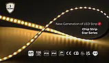 LED стрічка COLORS Chip-24V-IP20 9.6W 980Lm 3000K 5м (FD128-24v-8mm-WW), фото 4