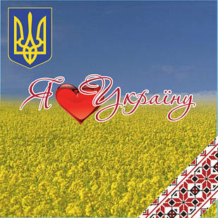 Магніт "Я люблю Україну" 60х60 мм