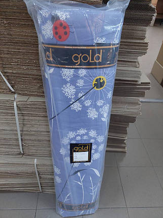 Тканина для постільної білизни Бязь "Gold" Lux GL1753A (50м) кульбаби на синьому, фото 3