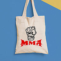 Еко-сумка, шоппер, щоденна з принтом "ММА кулак" Push IT