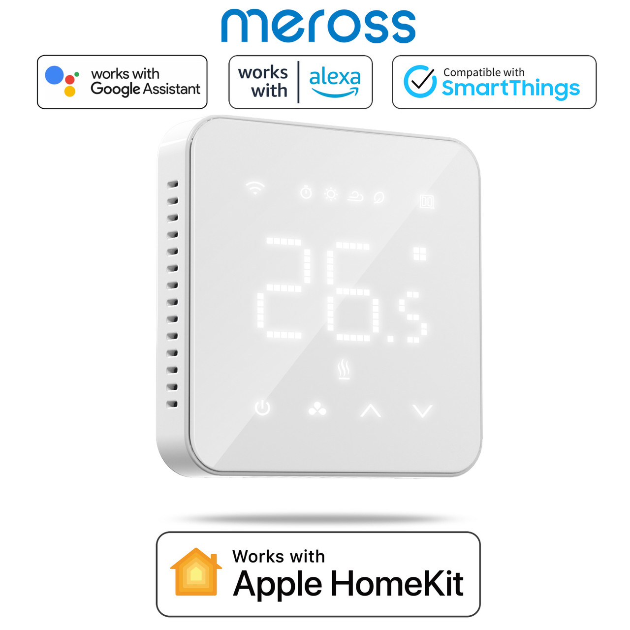 Розумний термостат Meross Smart Wi-Fi Thermostat (MTS200HK) Apple HomeKit для електричного підігріву підлоги