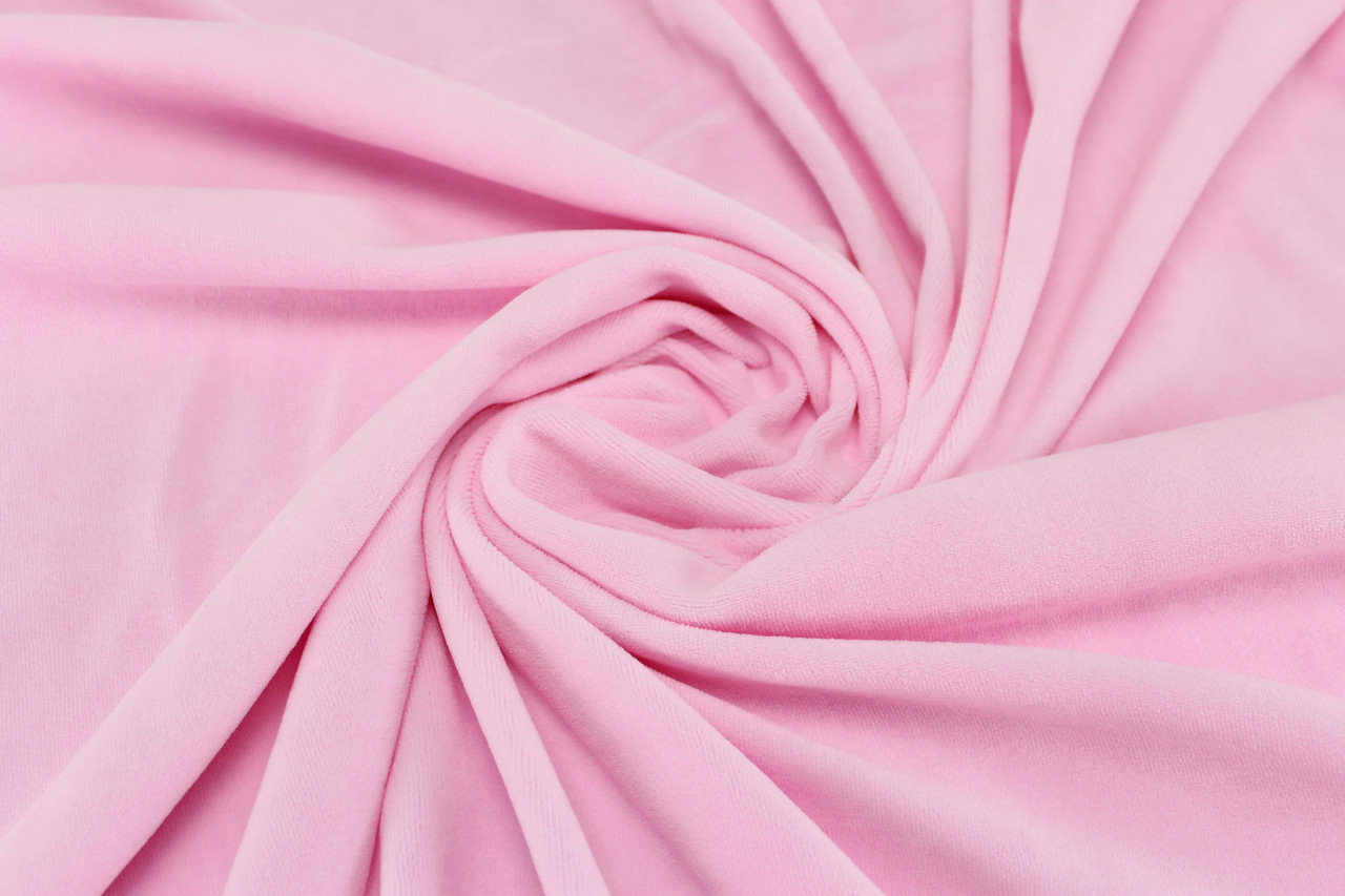 Велюр х/б колір бейбі пінк ОПТ-0027, фото 1