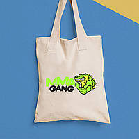Еко-сумка, шоппер, щоденна з принтом "MMA Gang Крокодил" Push IT