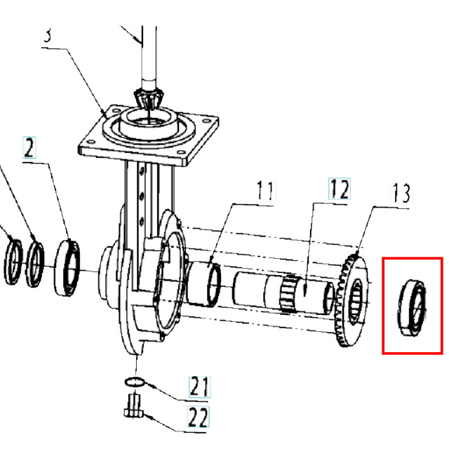 Підшипник колісного вала правий для мотоблоку Husqvarna TF 545 Р/DE, фото 1