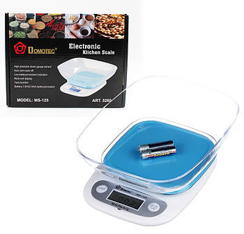 Настільні кухонні ваги з чашею ACS 125 7kg / Електронні ваги для кухні / Ваги для їжі