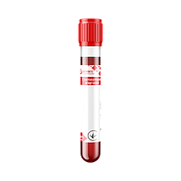 Пробирка вакуумная ВОЛЕС 4 мл с активатором свертывания красная крышка 13х75 мм,IVD (100 шт/уп)