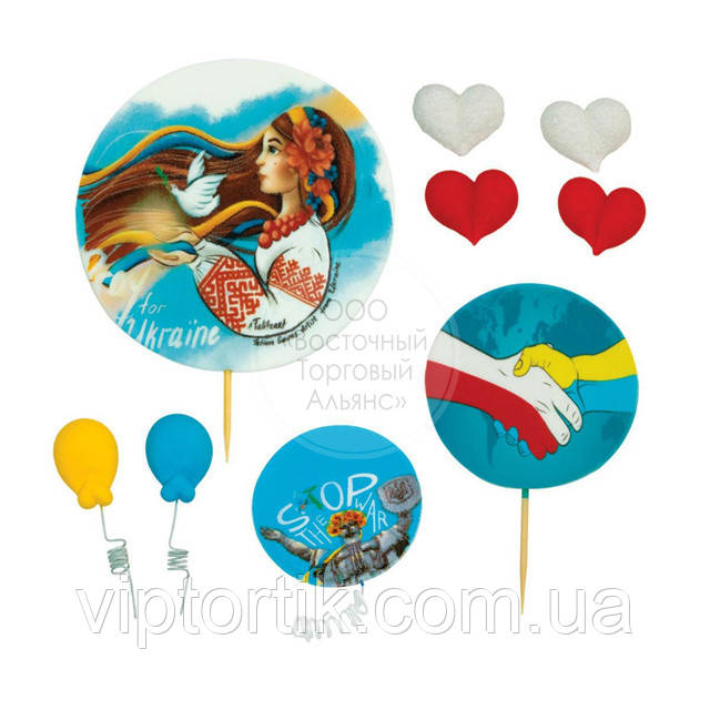 Набор топперов "Стоп війні", фото 1