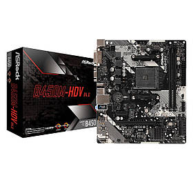 Материнська плата ASROCK B450M-HDV R4.0 AM4 (B450M-HDV R4.0) (D)