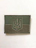 №2 Шеврон (патч) Прапор України з гербом (болотяного кольору), фото 2