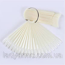 001 ОВАЛ. МОЛОЧНІ тіпси-віяло на кільці Lady Arms, фото 3