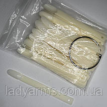 001 ОВАЛ. МОЛОЧНІ тіпси-віяло на кільці Lady Arms, фото 2