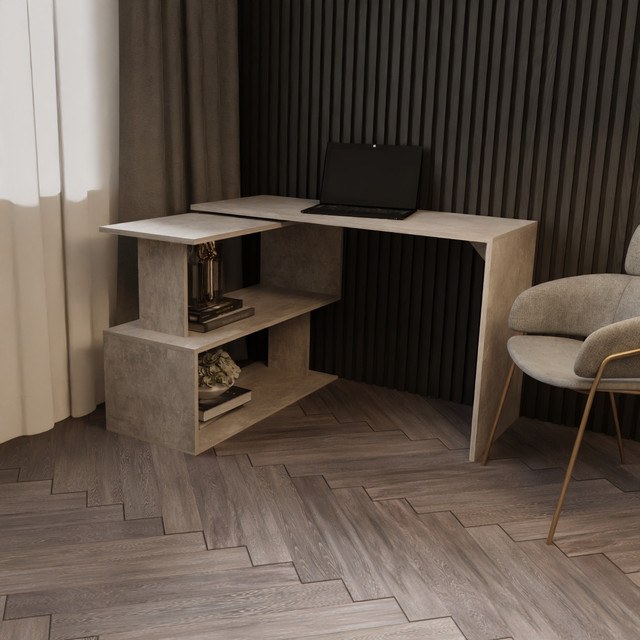 Cтол Письменный Трансформер, Поворотный, Угловой, Прямой, с Полками ...