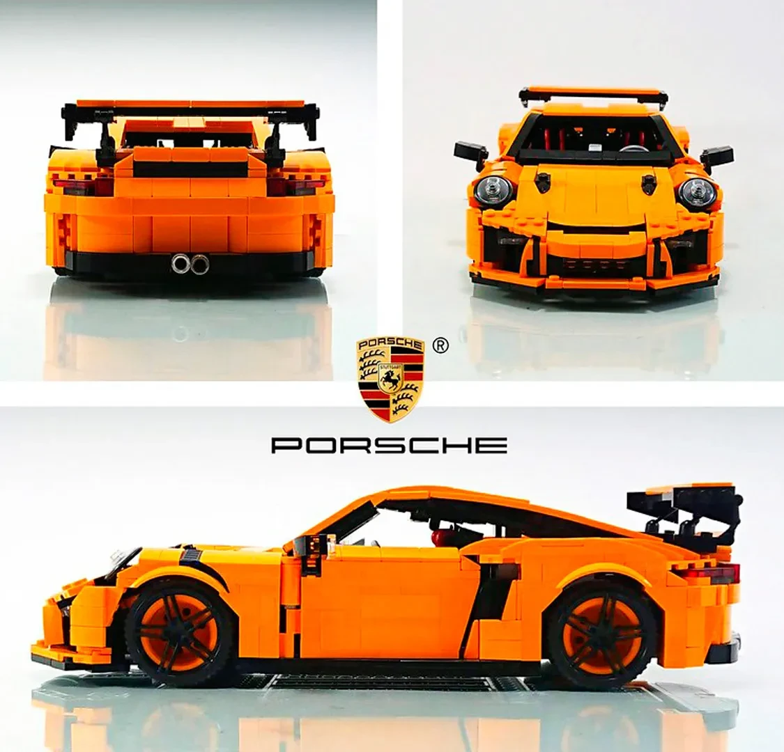 Конструктор MOULD KING "Авто-конструктор Porsche GT3 RS" (1072 деталей) 13129 Помаранчева