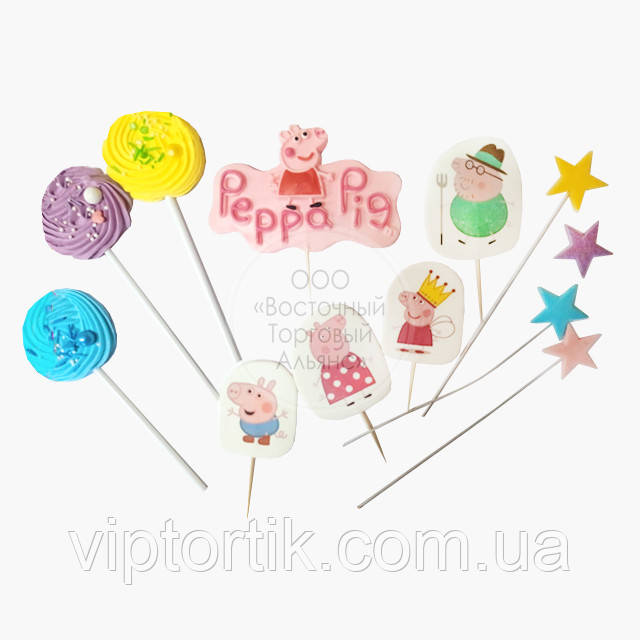 Набір топерів "Свинка Пеппа", фото 1