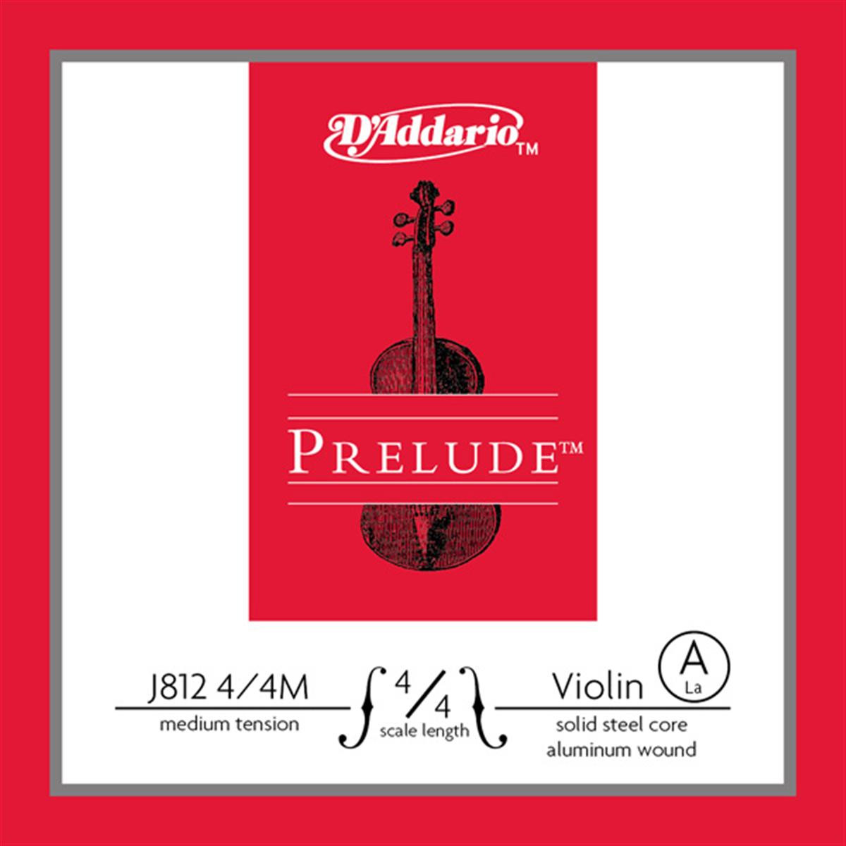 Струна для скрипки D`ADDARIO J812 4/4M Prelude A 4/4M