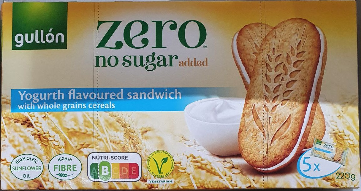 Печиво Gullon Zero No Sugar Yogurth flavoured sandwich без цукру 220 г.