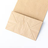 Подарунковий пакет для пляшки 150*90*360 мм крафт Паперові пакети для вина з плоскими ручками, фото 9