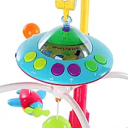 Музичний мобіль на ліжечко (світлова проекція, 4 підвіски, пульт керування, 4 мелодії) НЕ0304, фото 6