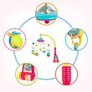 Музичний мобіль на ліжечко (світлова проекція, 4 підвіски, пульт керування, 4 мелодії) НЕ0304, фото 7