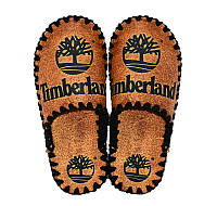 Жіночі тапочки домашні войлочные тапки із закритим носком ручної роботи коричневі Тімберленд