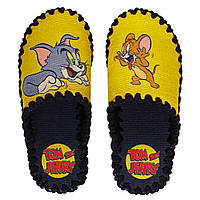 Тапочки мужские войлочные домашние, комнатные тапочки тапки подарочные желтые Том и Джерри Tom and Jerry