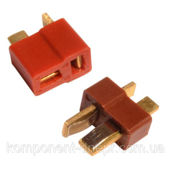 Т-Конектор для під'єднання Li-Po, Li-on та інших батарей (пара штекер +гноздо), фото 1