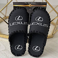 ММужские тапочки домашние войлочные тапки с закрытым носком ручной работы с логотипом авто Лексус Lexus