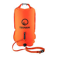 Буй для плавання надувний 2в1 TSUNAMI TS0001 об'єм 35 л з кишенею для речей