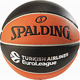 М'яч баскетбольний Spalding Euroleague TF-1000 Legacy Size 7 професійний для зали (композитна шкіра), фото 3