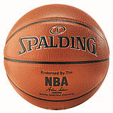 М'яч баскетбольний Spalding NBA Silver IN/OUT Size 7 універсальний для зали та вулиці (композитна шкіра), фото 2