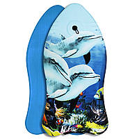 Бодіборд-дошка для плавання на хвилях SportVida Bodyboard SV-BD0002-2 Original 92 х 43 х 5.6 см з малюнком дельфіна