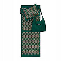 Килимок акупунктурний + подушка 4FIZJO Eco Mat 4FJ0290 Navy Green/Gold Аплікатор Кузнєцова 130 x 50 см