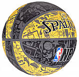 М'яч баскетбольний Spalding NBA Graffiti Outdoor Size 7 гумовий універсальний для гри в залі та на вулиці, фото 2