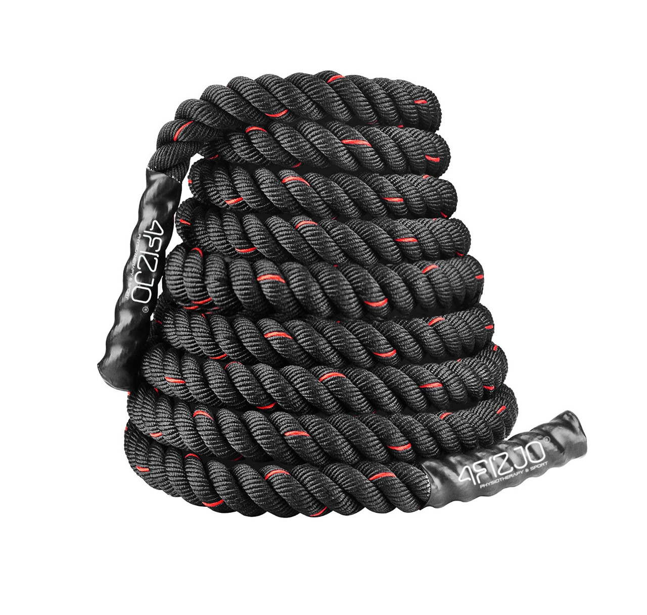 Канат тренувальний для кросфіту 15 м 4FIZJO 4FJ0242 Battle Rope спортивний з ручками для дому спортзалу