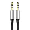 Кабель Baseus Audio Yiven M30 mini-Jack (3.5 mm) 1.5m, Silver+Black (CAM30-CS1), фото 6