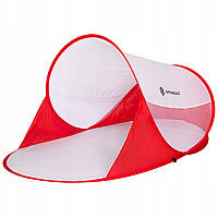 Тент пляжний Springos Pop Up 120 x 200 см PT012 Red/White намет саморозкладний