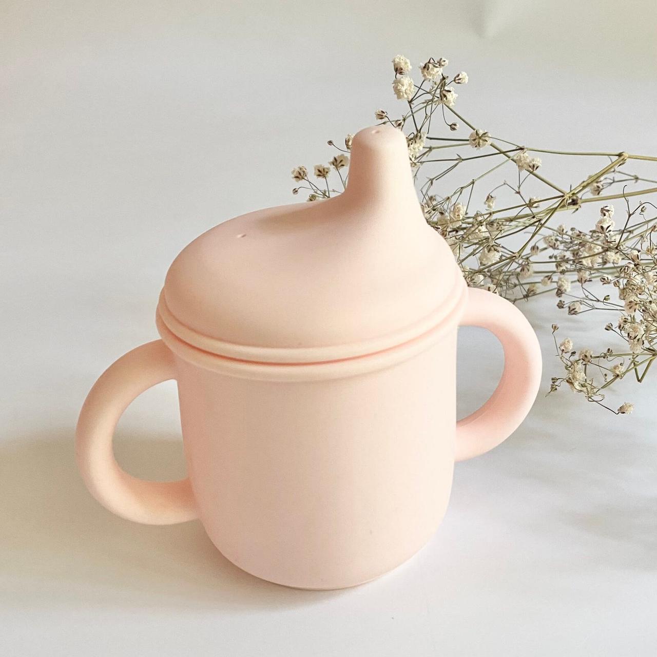 Поільник силіконовий з носиком  (BABY PINK)